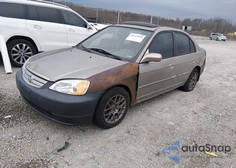 2003 Honda Civic Ex из США, поврежденный, VIN 2HGES26733H594259